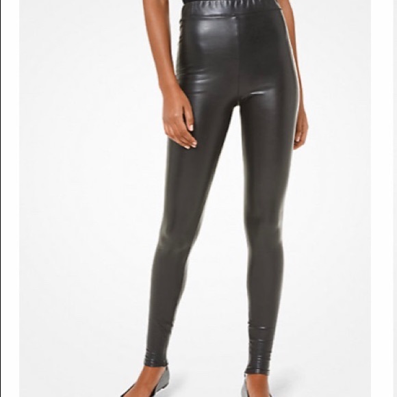 Michael Kors leather leggings - Picture 1 of 3